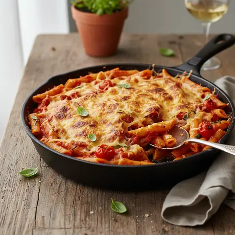 Baked Penne with Tomatoes and Gruyère