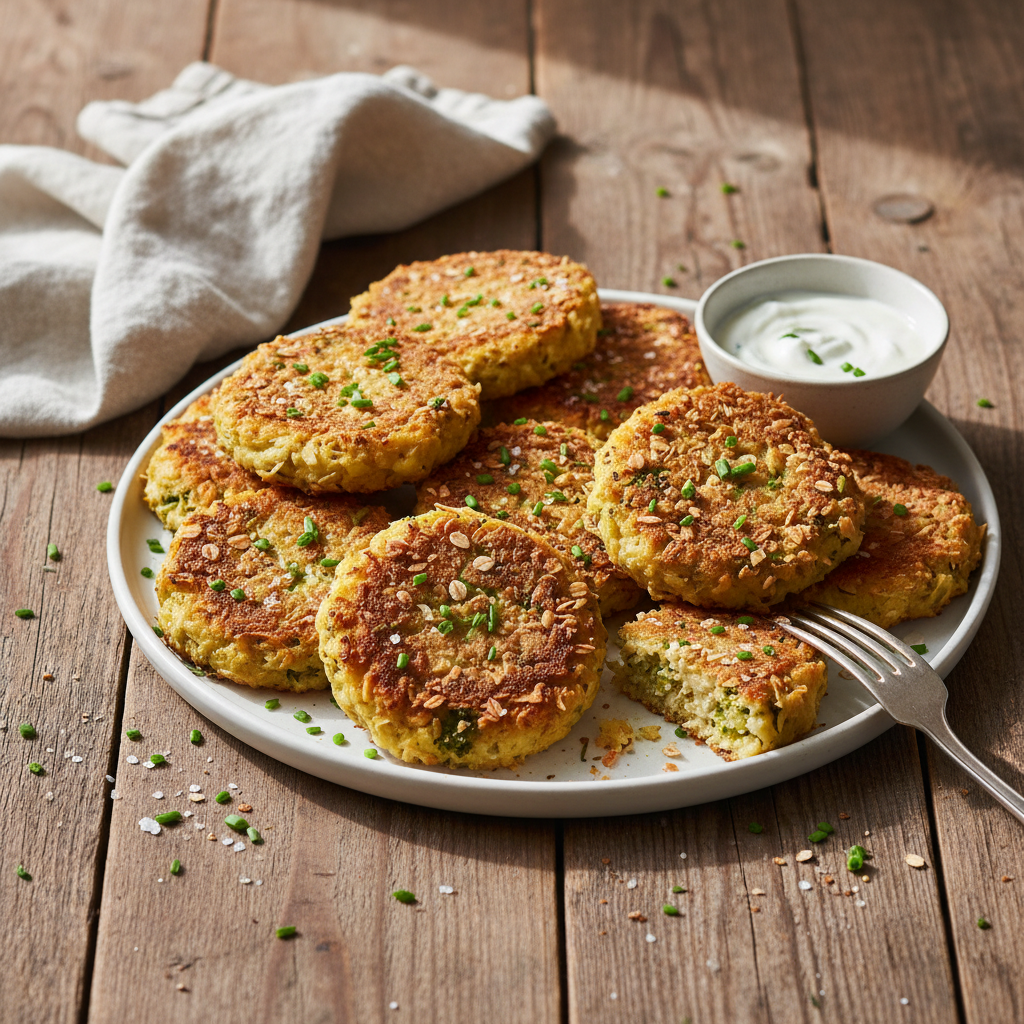 Galettes de Pommes de Terre et Brocoli aux Flocons d'Avoine
