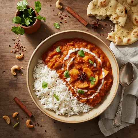 Vegetarian Indian Curry with Tomato and Apples