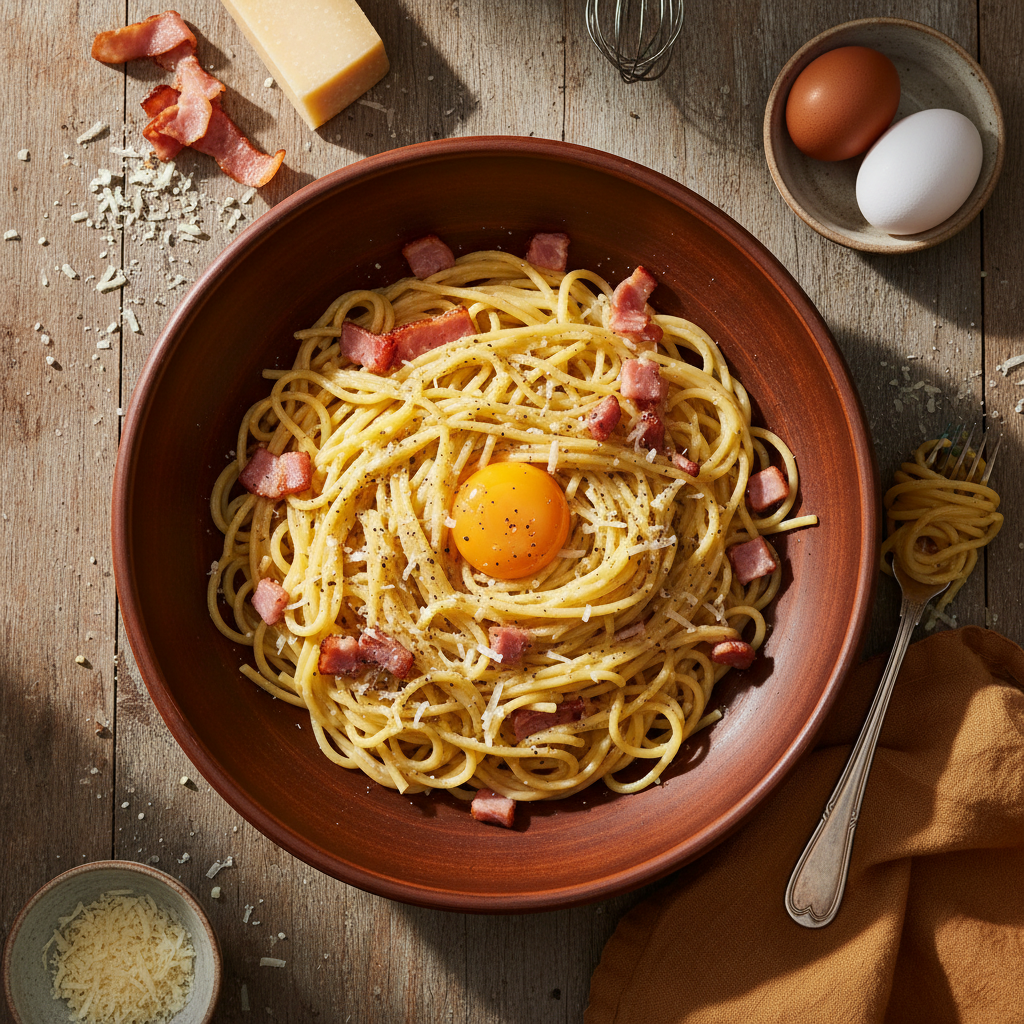 Pâtes à la Carbonara Simplifiée