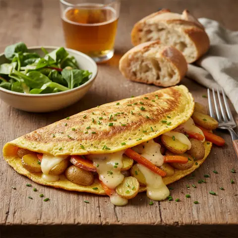 Bauernomelette mit Käse