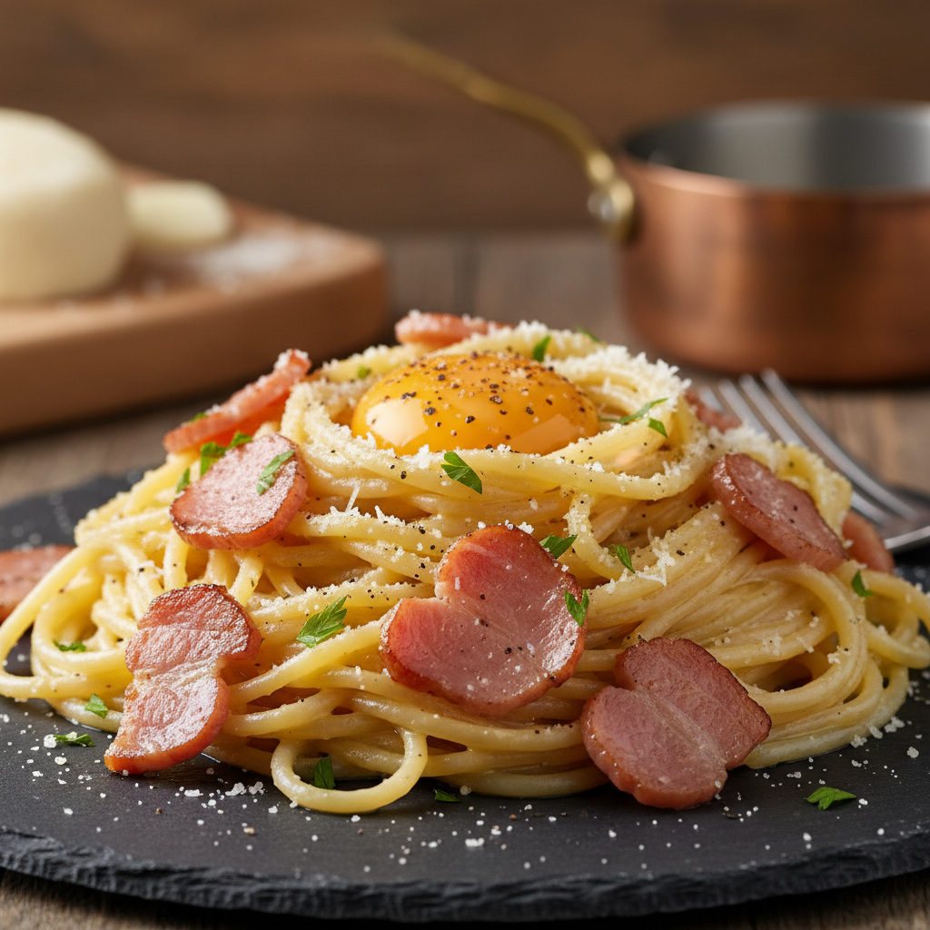 Pâtes à la Carbonara Simplifiée