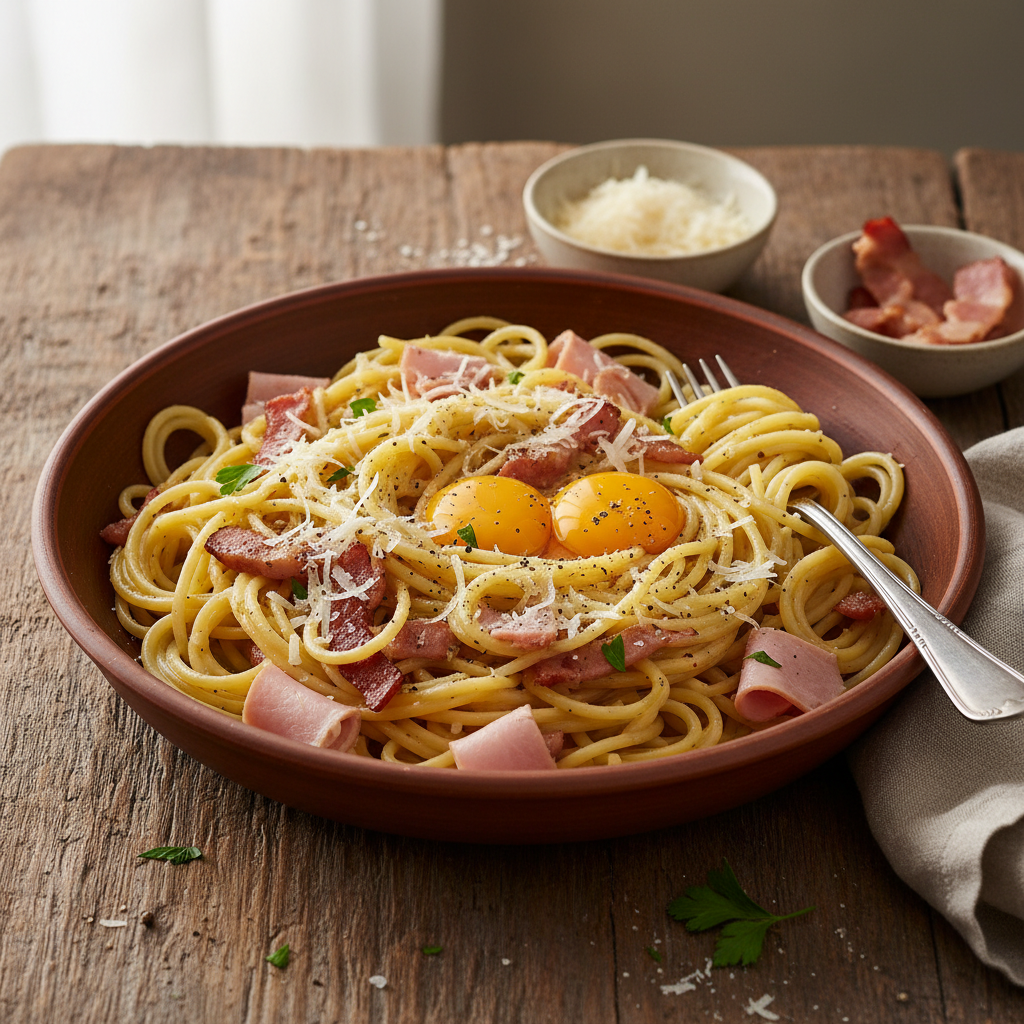 Pâtes à la Carbonara Simplifiée