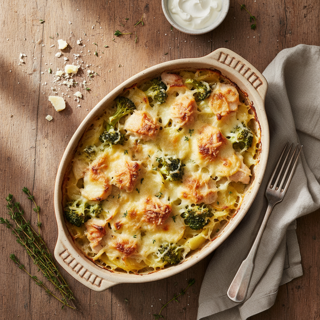 Gratin de Poulet aux Pommes de Terre et Brocoli