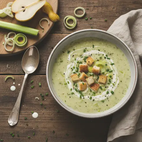 Creamy Celery and Leek Soup