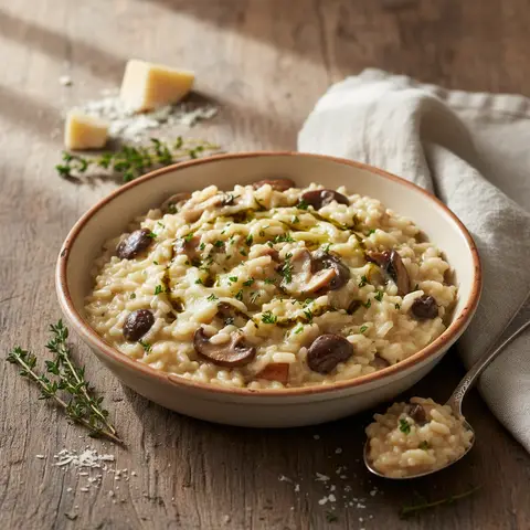 Mushroom and Cheese Risotto