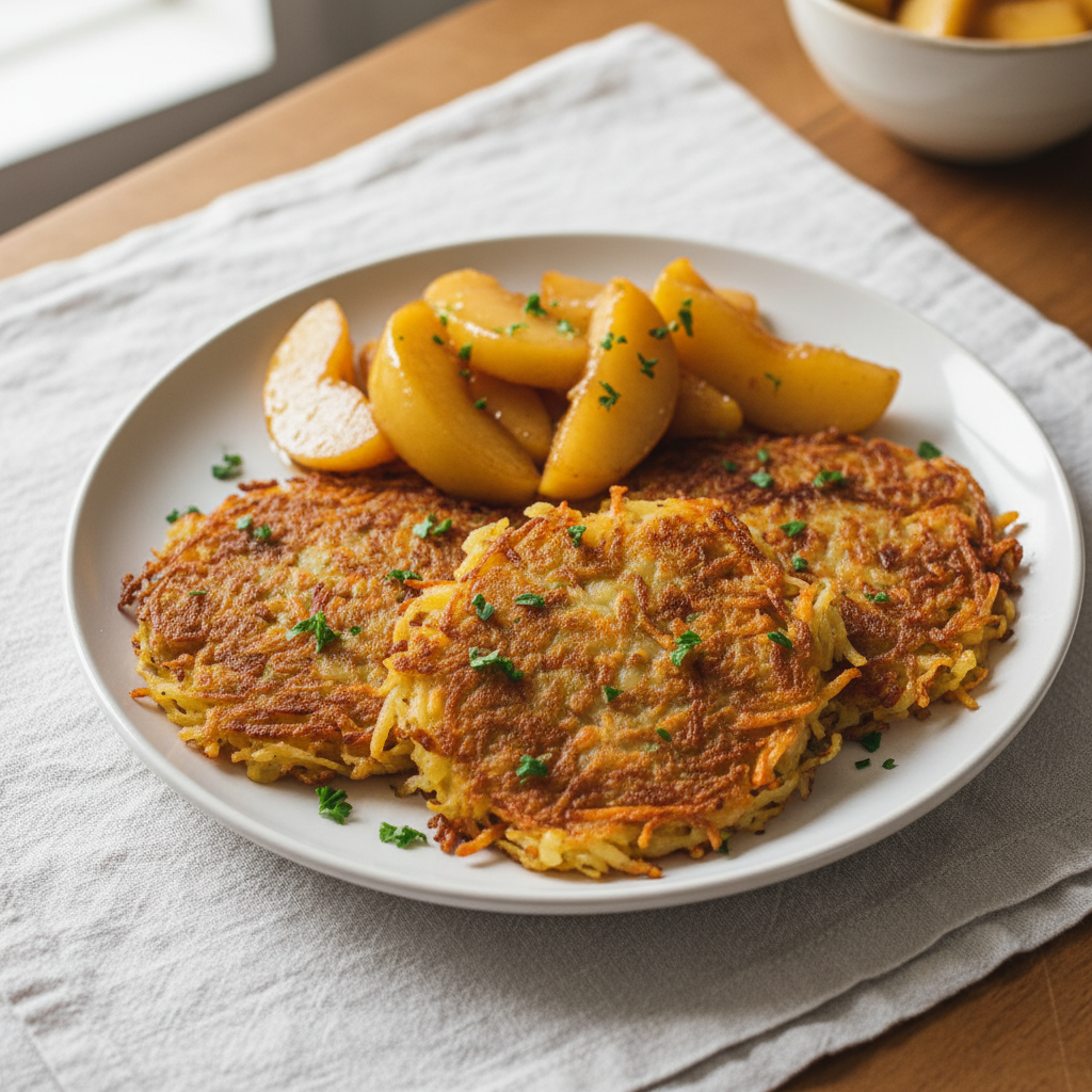 Rösti aux carottes avec pommes sautées