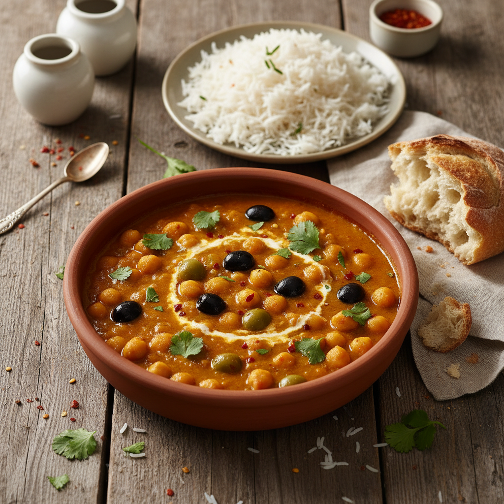 Curry de Pois Chiches aux Olives