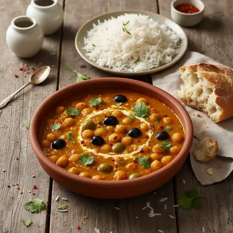 Curry de Pois Chiches aux Olives