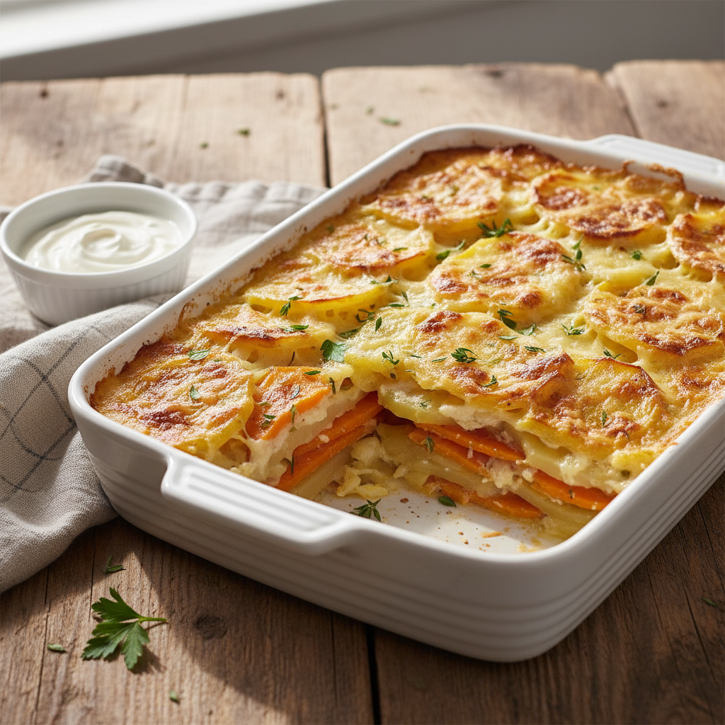 Gratin de Pommes de Terre et Carottes