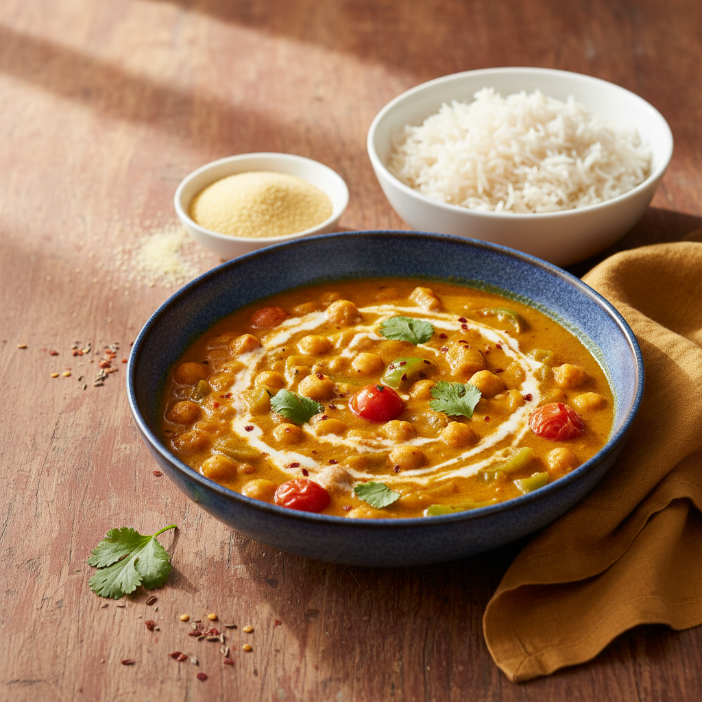Curry Végétarien Rapide aux Pois Chiches