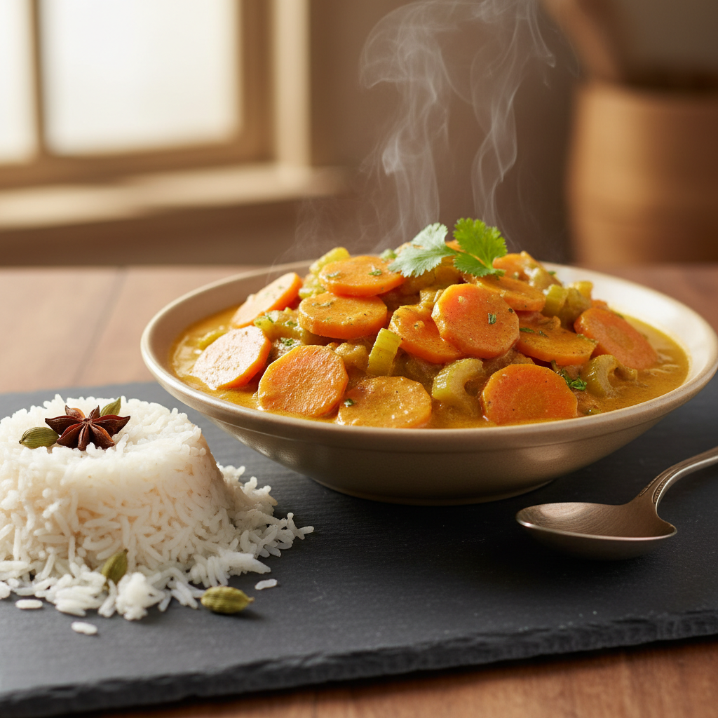 Curry Indien de Légumes au Lait de Coco