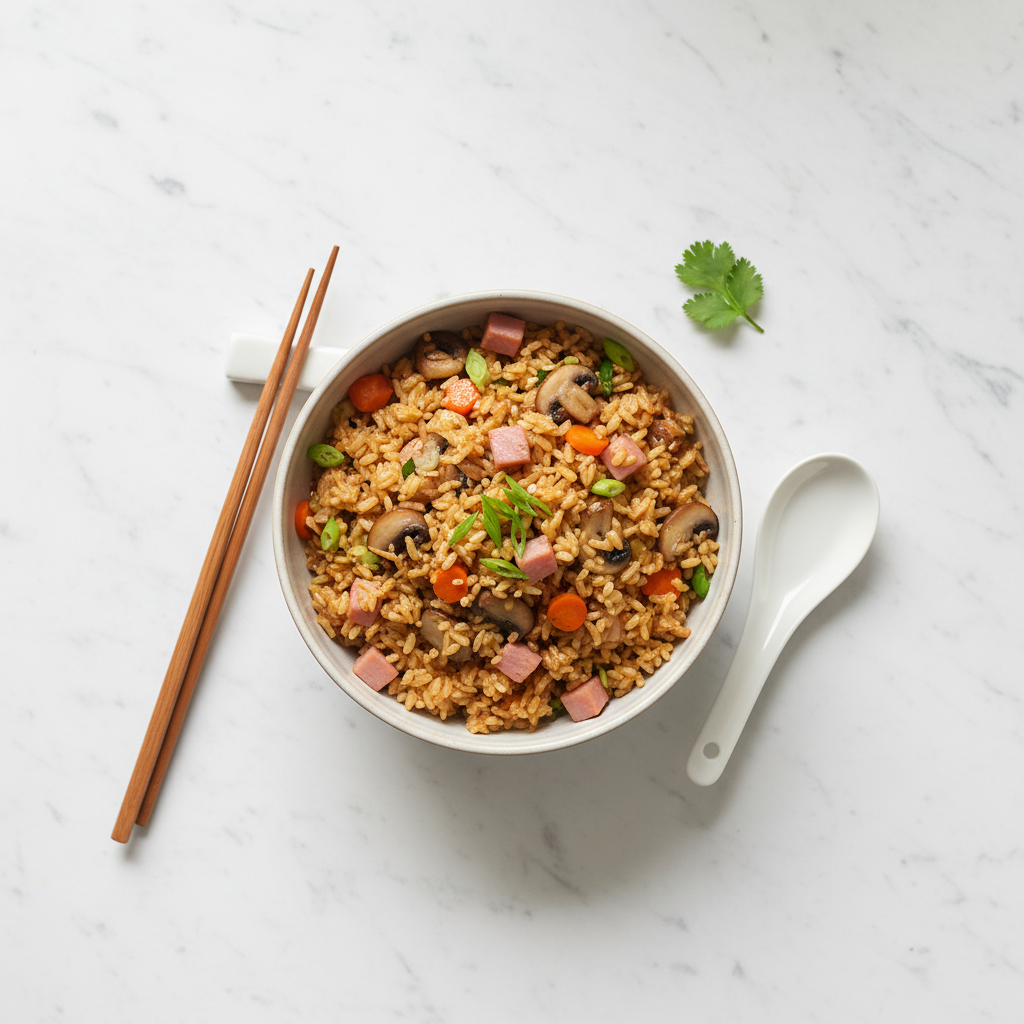 Riz Sauté aux Légumes et Jambon