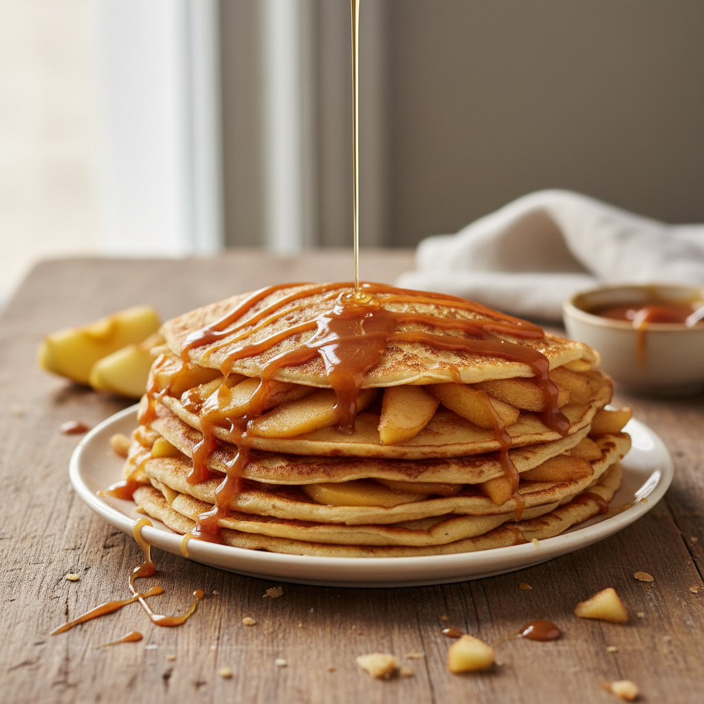 Crêpes Bretonnes Sucrées aux Pommes et Caramel