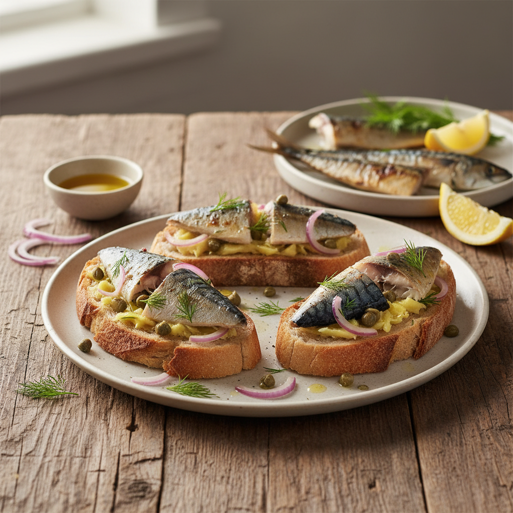 Tartines de Maquereau Grillées