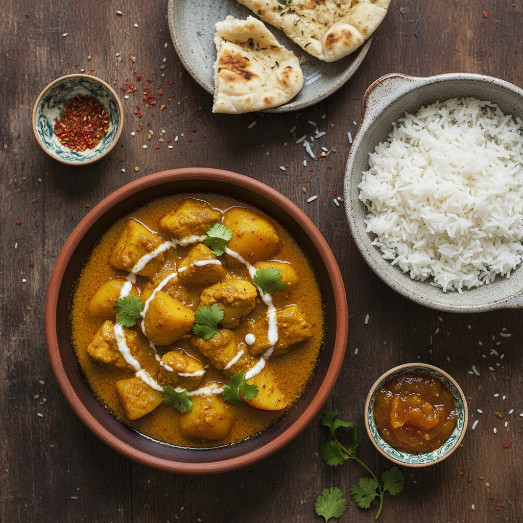 Curry de poulet et pommes de terre