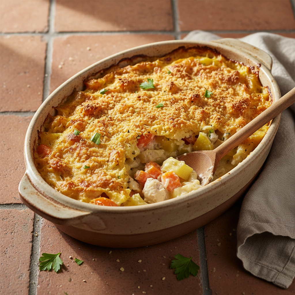 Gratin de poulet et légumes