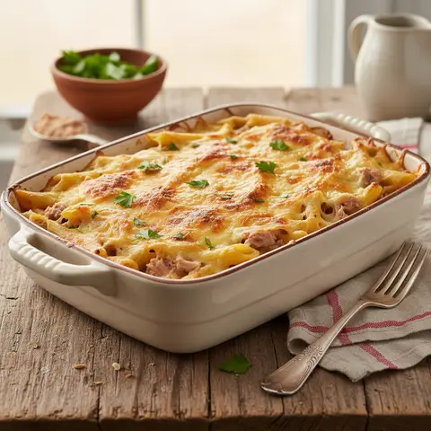 Tuna and Gruyère Pasta Gratin