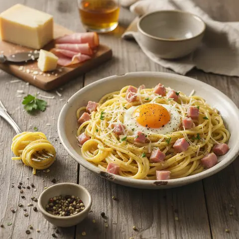 Simplified Carbonara Pasta