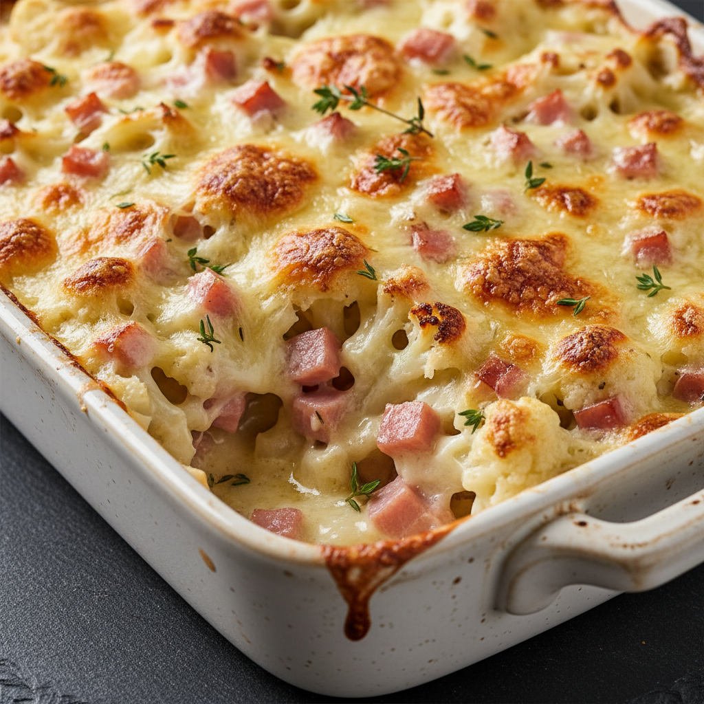 Gratin de Chou-fleur et Jambon