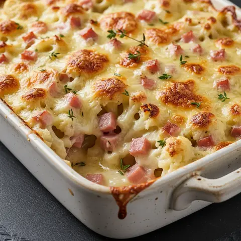 Cauliflower and Ham Gratin