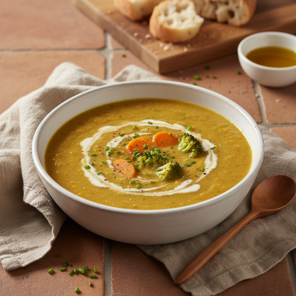 Soupe crémeuse brocoli-carotte