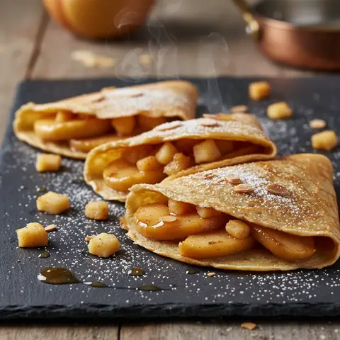 Sweet Breton Crêpes with Apples and Comté