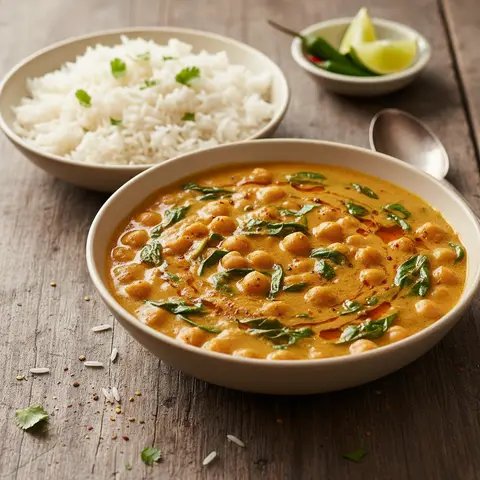 Indian-Style Chickpea and Spinach Curry