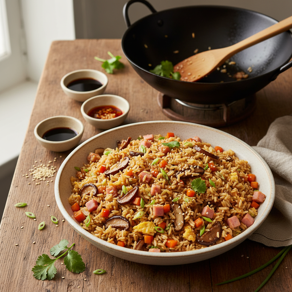 Riz Sauté aux Légumes et Jambon