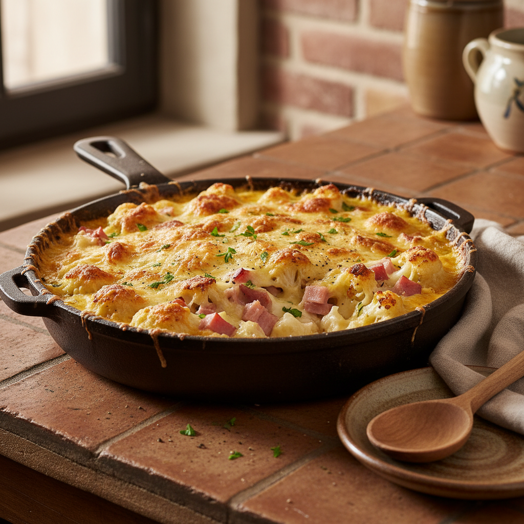Gratin de Chou-fleur Jambon Gruyère