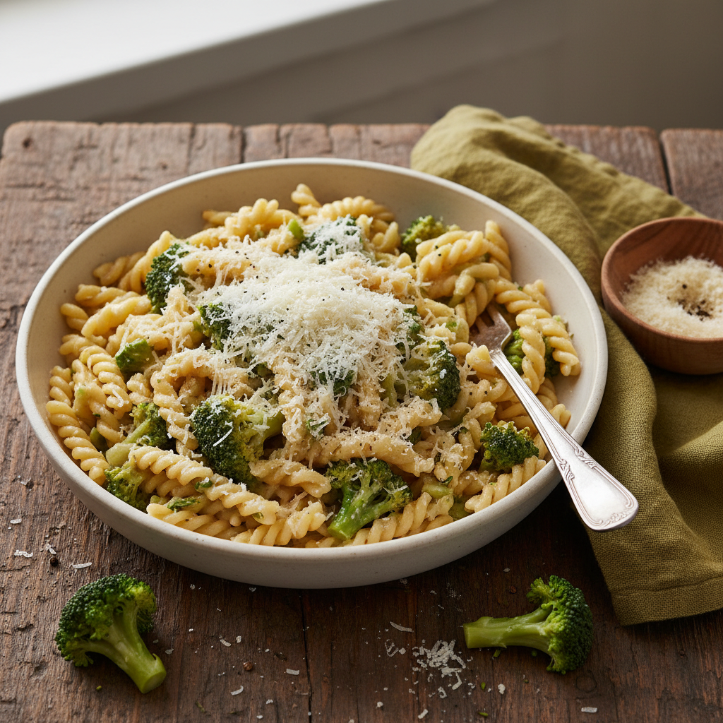 Pâtes au Parmesan et Brocoli