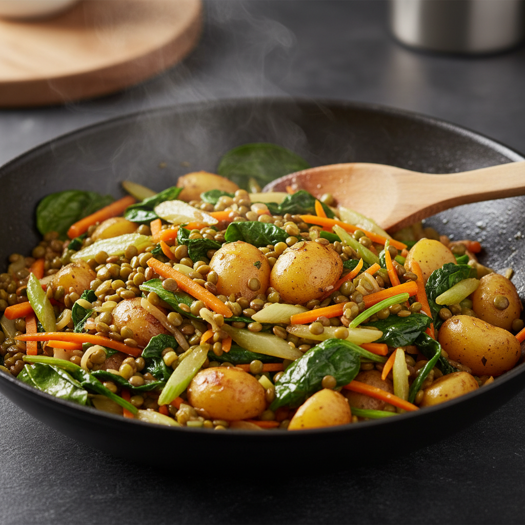 Poêlée de légumes sautés au wok façon asiatique
