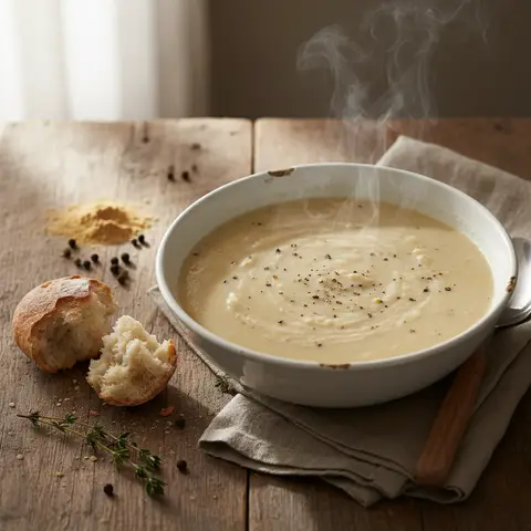 Einfache Mehl- und Pfeffersuppe