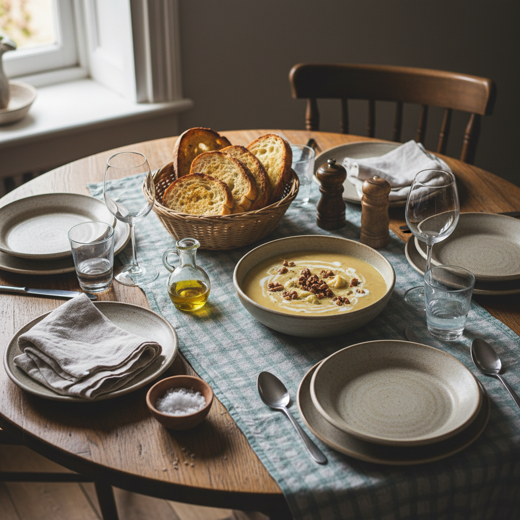 Velouté Créatif: Chou-fleur, Fenouil et Noix Torréfiées