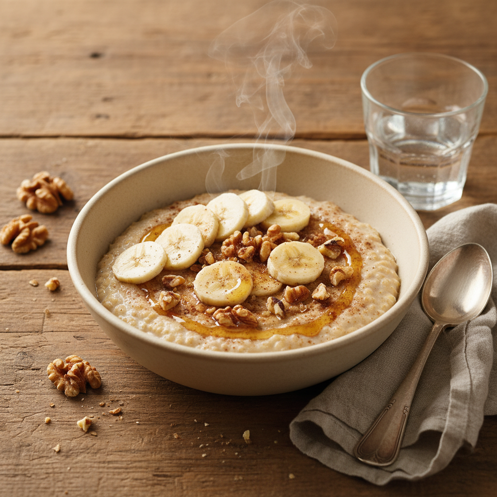Porridge aux Noix et Banane