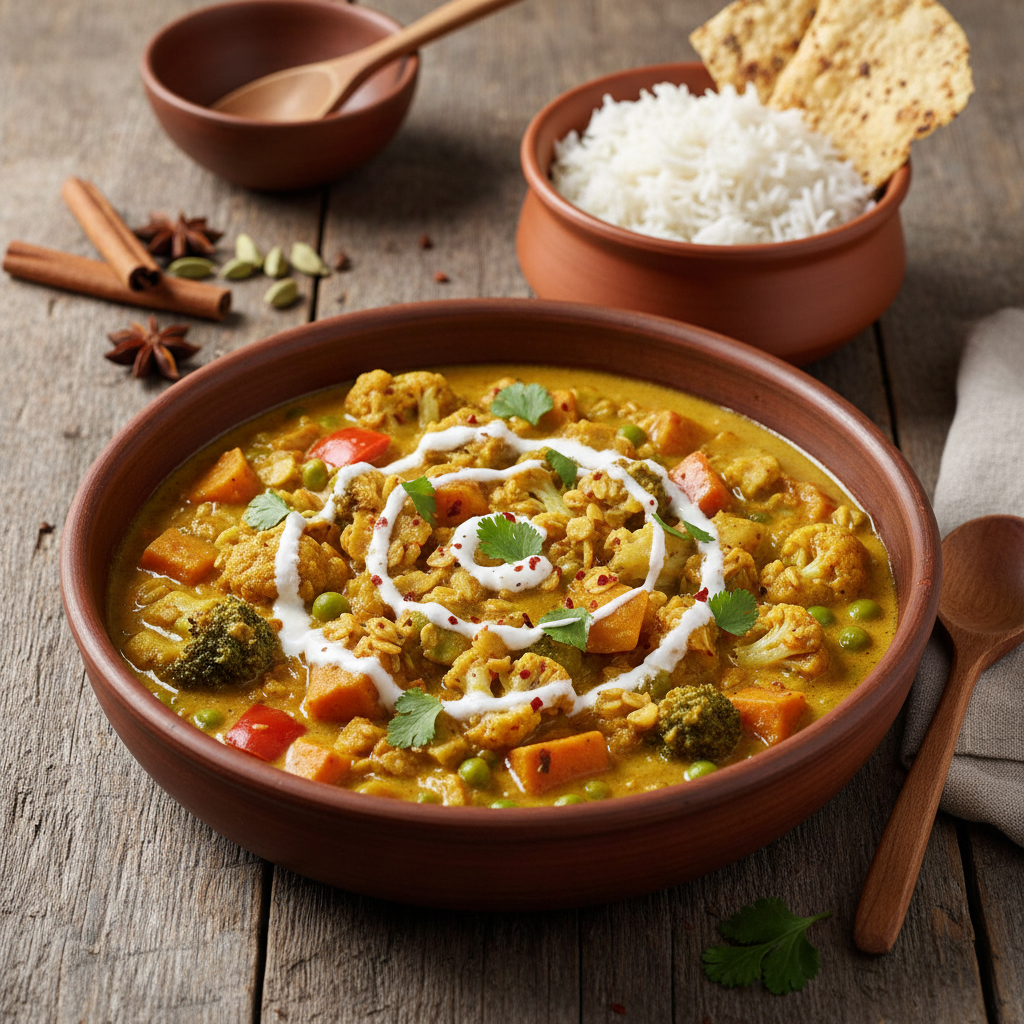 Curry d'Avoine et Légumes à l'Indienne