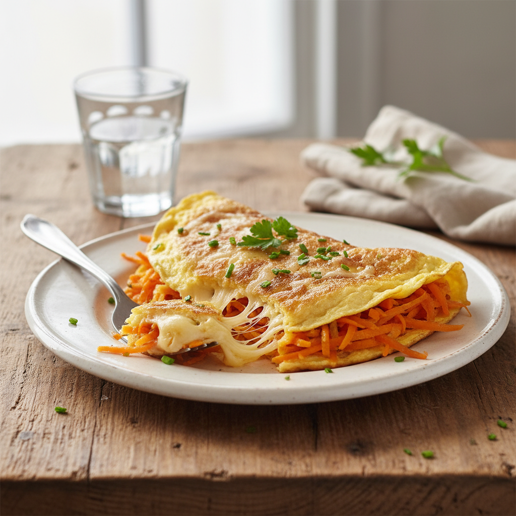 Omelette aux Carottes et Fromage
