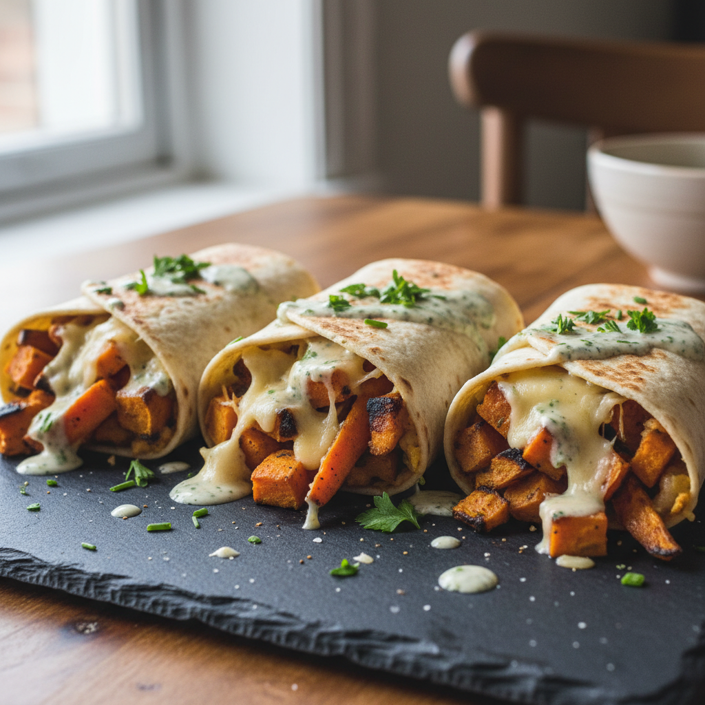 Wraps Végétariens aux Légumes Grillés et Fromage