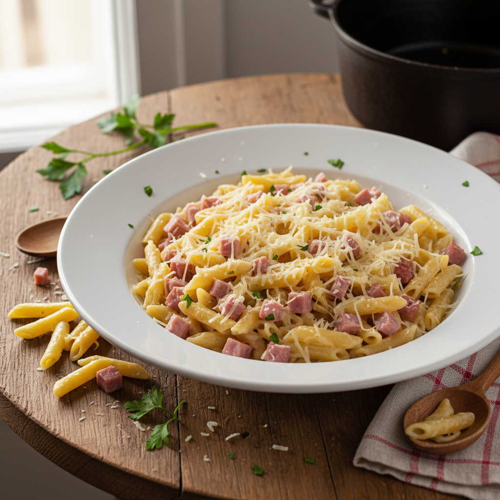Pâtes au Jambon et Gruyère