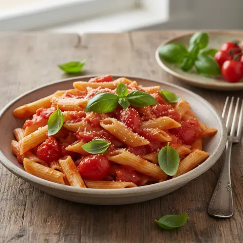Penne with Tomato and Fresh Basil