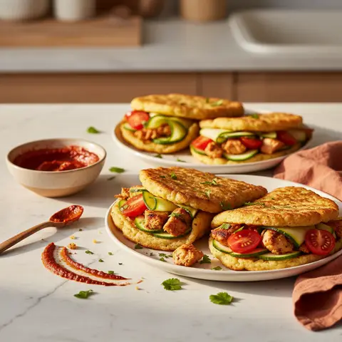Cauliflower Wraps with Harissa Turkey