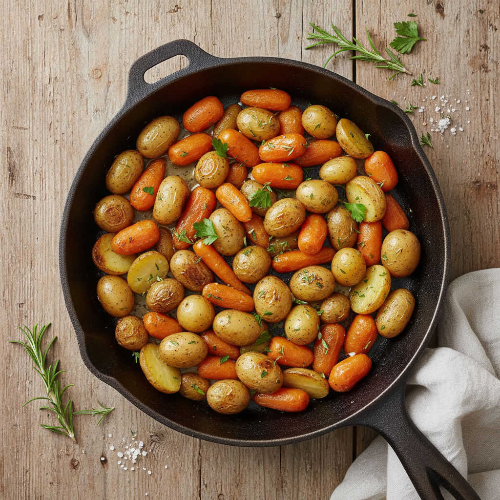 Poêlée de Carottes et Pommes de Terre