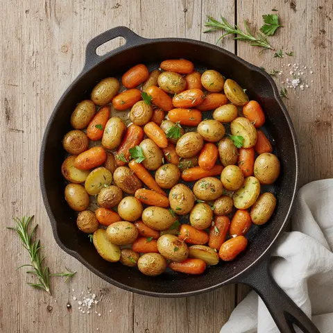 Pan-Fried Carrots and Potatoes