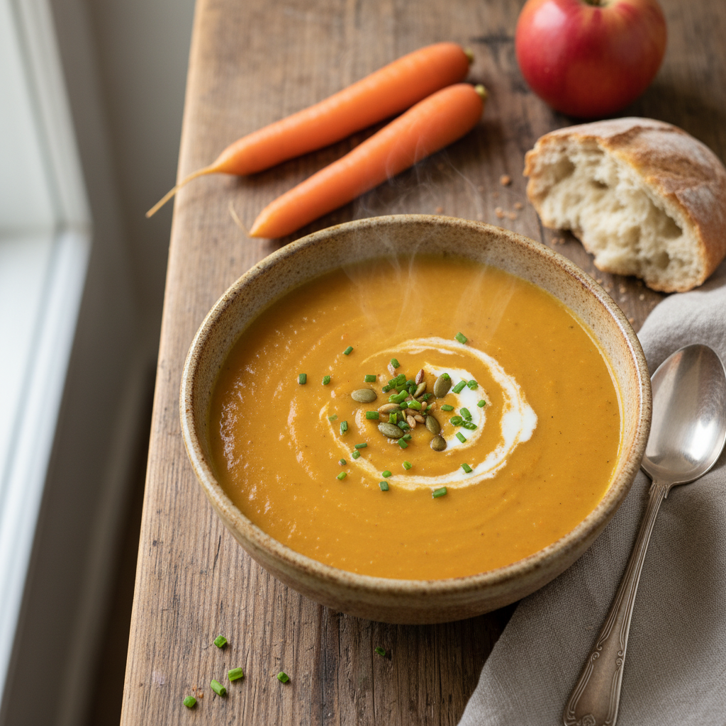 Soupe de carottes et pommes