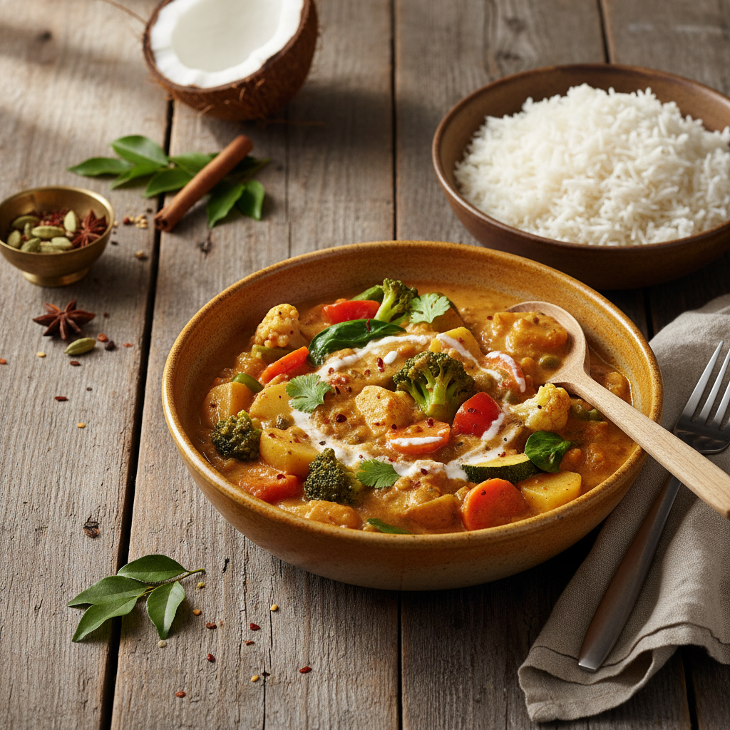 Curry de Légumes Simplifié au Lait de Coco