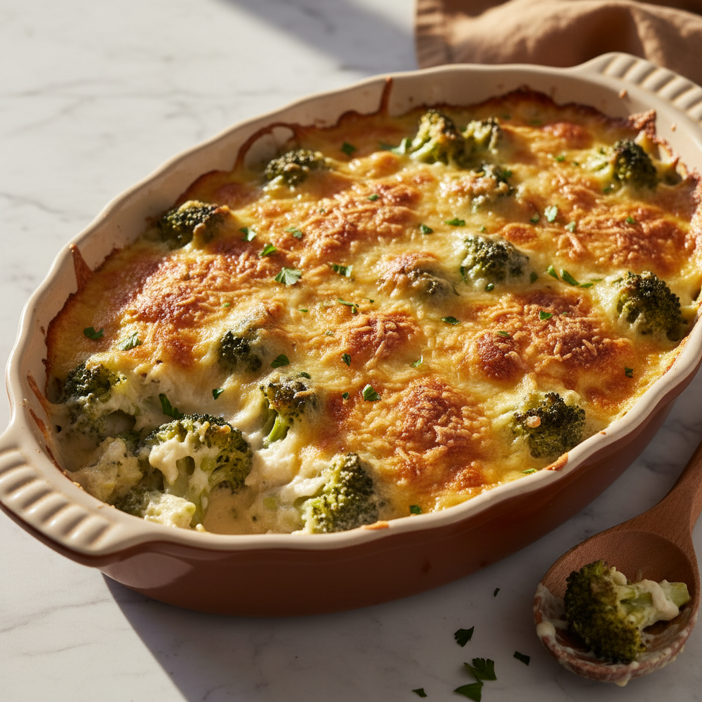 Gratin de Brocoli et Gruyère