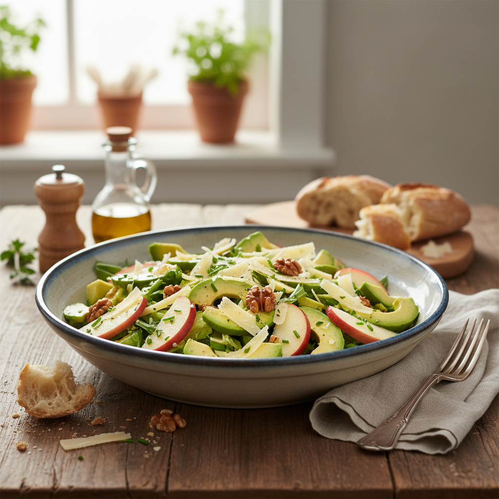 Salade d'Avocats et Pommes avec Comté