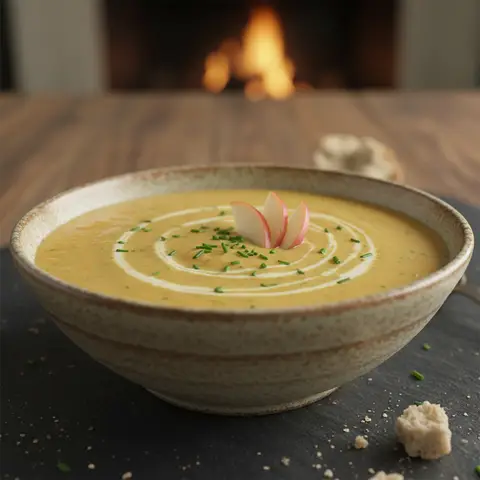 Cremige Karotten-Apfel-Brokkoli-Suppe