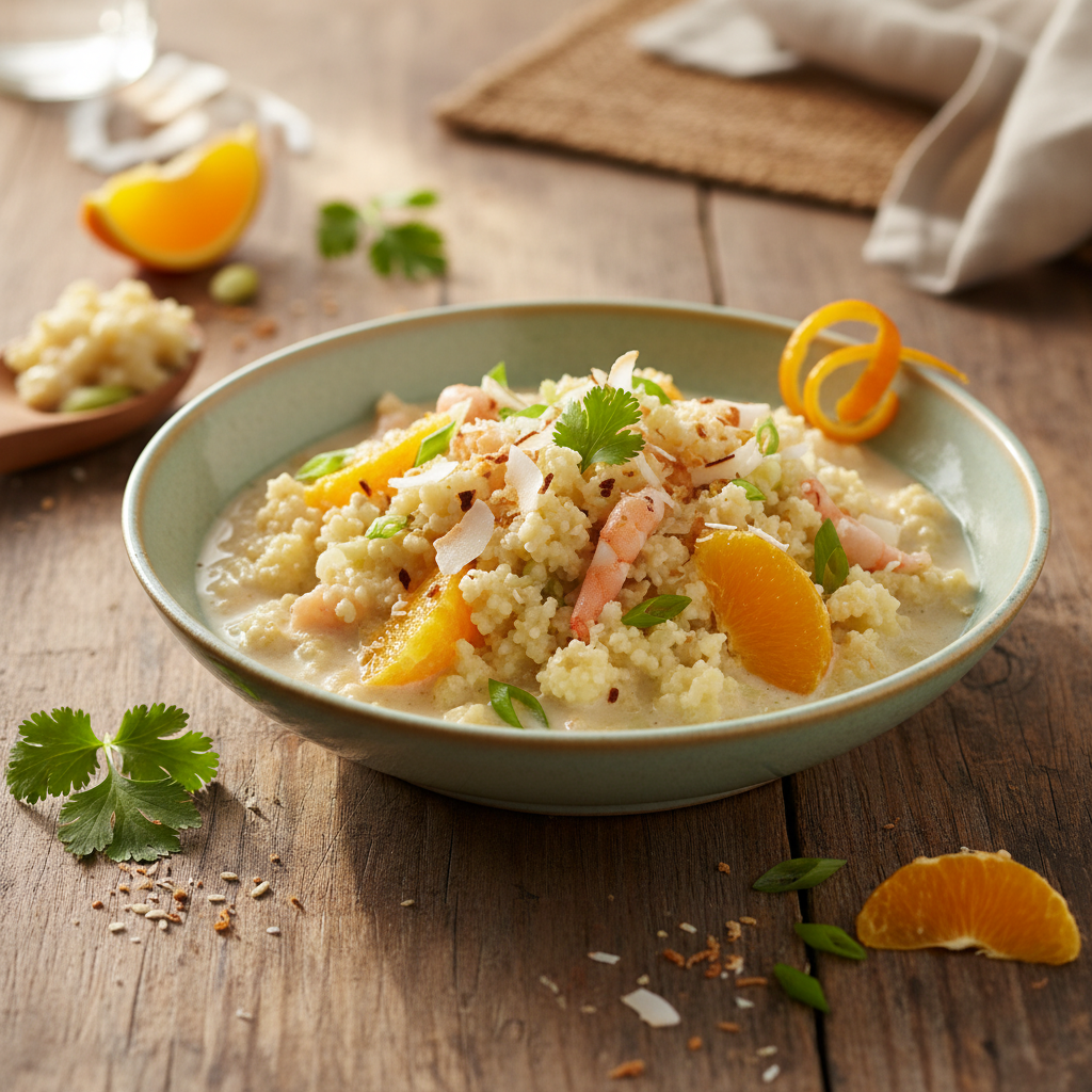 Riz de Chou-fleur au Lait de Coco et Orange