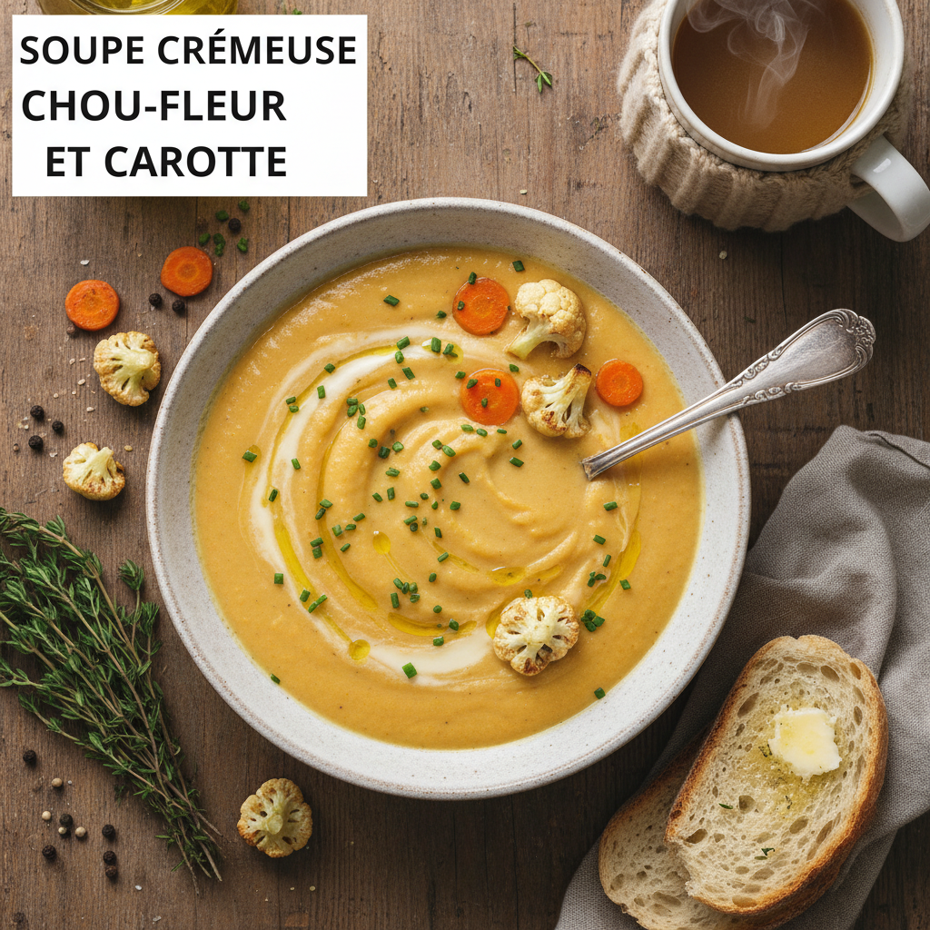 Soupe Crémeuse Chou-fleur et Carotte